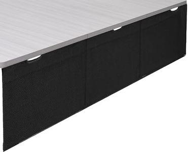 VIVO Black 71 inch Under Desk Privacy and Cable Management Organizer Sleeve, Wire Hider Kit Panel System, DESK-SKIRT-71