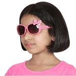 Amour Baby Girl's Oval Sunglass Pink Frame Black Lens (Medium)