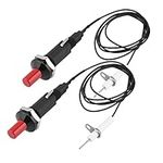 XAVSWRDE 2 PCS Piezo Spark Igniter Ignition Universal 1M Type of 1 Out 2 Piezo Spark Ignition Kit BBQ Grill Push Button Igniter with Cable Push Button Igniter for Gas Fireplace Gas Oven Gas Heater