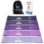 TechStone Resistance Bands Set for Men and Women, Pack of 5 Different Resistance Levels Elastic Band for Home Gym Long Exercise Workout – Great Fitness Equipment for Training, Yoga – Free Carrying Bag