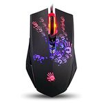 Bloody A60L Optical Gaming Mouse With Light Strike (Lk) Switch & Scroll - Fully Programmable And Advance Macros (A60L) Infrared, Black