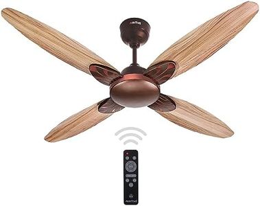 ACTIVA Premium Series Lotus 1200MM Ceiling Fan | 4 Blade | 380 RPM BLDC 28W Motor | BEE 5 Star Rated | Energy Saving | Wooden Finish | Reversible Mode & Timer | 5 Years Warranty (Rose Wood)