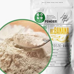 Plátano Deshidratado en Polvo | 100% Natural Plátano Liofilizado Freeze Dried Fruit | Fruta Deshidratada Sin Azucar | Gefriergetrocknetes Bananenpulver Fruta Liofilizada | Banana Powder ZingyZoo