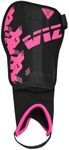 Vizari Napoli Youth Soccer Shin Guards for Boys and Girls - Pink/Silver, Medium | Stylish Design Football Shin Pads with Unique PP Textured Flexes Material for Superior Comfort and Protection