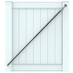 Black True Latch 6' Telescopic Gate Brace - Black Vinyl Fence Anti Sag Gate Kit - Extends from 40" to 74" - Gate Hardware Kit for Outdoor Yard Vinyl Fence Gates, 1 Patented USA Made Brace