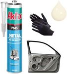Akfix P645 Seam Sealer Automotive Beige (1x10.1 Oz.) - Urethane Autobody Seam Sealer Adhesive for Metal Joints, RV Roof Sealant, Sandable, Paintable, Fast Curing and Durable Bonding | Beige, 1 Pack