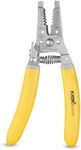 KATA 7 Inch Wire Stripper Wire Cutter, Cutting for 10-18 AWG Solid Wire and 12-20 AWG Stranded Wire, Wire Stripping Crimper Plier Multi-function Hand Tool for Electrican, Yellow