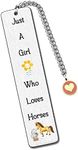 Cute Horse Bookmarks Bestie Women Teens Distance Accompany Just a Girl who Loves Horses Daughter Sister Niece Friend Accessory Personalised Birthday Wife Valentines Day Horse Lover Christmas Gifts