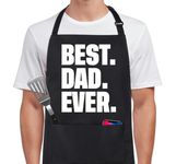 Xornis 100% Cotton Funny Apron for Men Dad Apron Adjustable Bib Aprons with 2 Pockets Funny Gifts Grilling Grill Kitchen Cooking BBQ Black