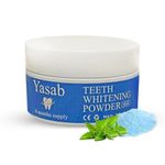 YASAB Teeth Whitening Powder | 6 Months Supply | Fast, No Sensitivity & Enamel-Friendly | Remove Years of Stains & Brighten Your Smile | Fresh Breath | Cool Mint Flavor | Instant Whitening Powder