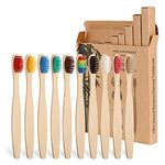 Yorgewd Children's Bamboo Toothbrush | 10 Pack Soft Bristles | Biodegradable Wooden Handle | Eco-Friendly Toothbrush for Kids BPA Free