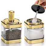 Mezchi 2 Pack Glss Condiment Pot, 1