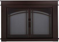 Pleasant Hearth FN-5700 Fenwick Fireplace Glass Door, Oil Rubbed Bronze, Small