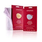 CONNOISSEURS Ultrasoft Gold or Silver Jewelry Polishing Cloth, Clean and Polish Jewelry While Removing Tarnish for a High Shine (Gold+Silver Polishing Cloth)