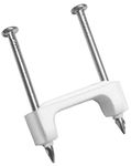 Gardner Bender PS-175 Plastic Staple, 3/4-Inch, Secures 14/3, 12/3, 10/3 Cable, 100/Box, White