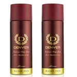 DENVER Honour Deodorant - 200ML Each (Pack of 2) | Long Lasting Body Spray Deodorant For Men