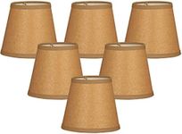 Royal Designs 6" Parchment Empire Brown Chandelier Lamp Shade, Set of 6, 4 x 6 x 5.5 (CS-952-6BR/P-6)