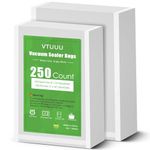 VTUUU 250 Food Vacuum Sealer Bags 150 Size Pint 6" x 10" and 100 Quart size 8" x 12" for Food Saver Vacuum Sealer Bags Commercial Grade Food Saver bags- BPA-Free -Heavy Duty