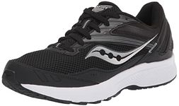 Saucony Men's Cohesion 15 Running Shoe, Black/White, 11 Wide