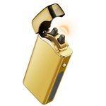 Big Arc Lighter Magical “Flame” USB Rechargeable Plasma Electric Cool Lighter (Gold)