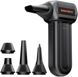 WOLFBOX MF60 Compressed Air Duster-110000RPM Super Power Electric Air Duster, 3-Speed Adjustable Rechargeable Cordless Air Blower with Fast Charging for PC Keyboard Cleaning, Car, Home, 5 Nozzle