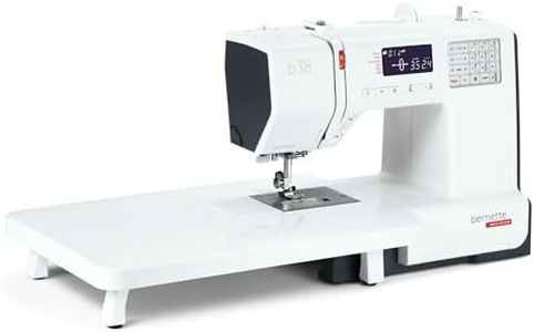 Bernette b38-394 Stitch Designs Computerized Sewing Machine : Swiss Design by BERNINA Switzerland with Hard Cover and Sewing Quilting Extension Table as Standard