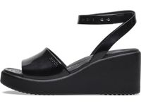 Crocs Women's Brooklyn Ankle Strap Wedges, Platform Sandals, Black/Black, 5