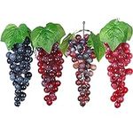 Woohome 4 Bunches Artificial Grape 