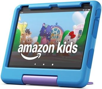 Amazon Fire 10 HD Kids tablet (newest model) ages 3-7 | Bright 10.1" HD screen with included ad-free and exclusive content, robust parental controls, 13-hr battery, 32 GB, Blue