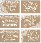 24 Rustic Thank You Cards With Envelopes Bulk Thank You Notes With Envelopes Set - Wedding Thank You Cards With Envelopes, Baby Shower Thank You Cards Christmas Thank You Cards, Blank Thank You Cards