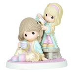 Precious Moments 144004, I Cherish Our Time Together, Bisque Porcelain Figurine, Mother and Daughter