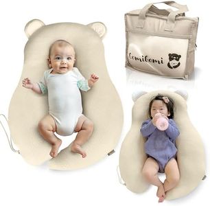 Gomigomi Multifunctional Baby Pillow: Anti-Roll, Nursing, and Tummy Time Features, 3D Air Mesh Fabric for Breathability. Adjustable Thickness, Easy Care