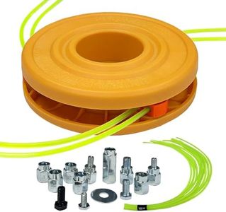 Universal Weed Eater Head, H011 Easy Load String Trimmer Head Replacement Weed Wacker Head Fits Most Standard Models of Gas and Electric Weed Trimmer, Includes 15 pcs 1FT-0.095" Trimmer Line, Yellow