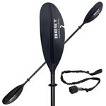 Best Marine Kayak Fishing Paddle Accessories. Carbon Fiber Shaft and ABS Blades. 250 Centimeter Lightweight 34 Ounce Adjustable Paddles for Kayaks. Kayaking Oars for an Angler