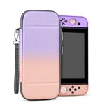 TNP Carrying Case for Nintendo Switch Travel Case (Pink Purple) Kawaii Cute Nintendo Switch Case for Girls Protective Storage Bag Portable Carry with Screen Protector, 10 Console Cartridge Holder