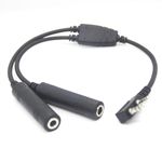 Fumei General Aviation (GA) Headset to K Plug Adapter Cable for Kenwood Baofeng HYT Two Way Radio