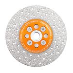 Diamond Granite Cutting Wheel,BRSCHNITT 115mm Vacuum Brazed Angle Grinder Diamond Blade with M14 Flange for Grinding Beveling Shaping Rounding Granite,Porcelain,Tile,Stone,Marble,Quartz