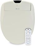 Brondell Swash 1400 Luxury Bidet Toilet Seat, Fits Round Toilets, Biscuit – Bidet – Dual Stainless-Steel Nozzles with Nozzle Clean+, Warm Air Dryer, Ambient Nightlight