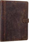 STILORD 'Lennon' Porfolio Leather Conference Folder A4 Vintage Business Ma Document Folder for 12,9 inch iPads Genuine Vintage Leather, Colour:Sepia - Brown