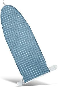 Duwee 14"x40" Scorch Resistance Ironing Board Cover and Pad Resists Scorching and Staining Ironing Board Cover with Elasticized Edges (Blue)