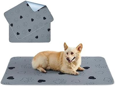 Feandrea Reusable Dog Training Pads, 2 Pack, Washable Puppy Pads, 122 x 91 cm, L, Waterproof Dog Pee Pads Pet Mat, Leakproof, Non-Slip, Super Absorbent, for Dogs, Cats, Rabbits, Grey PTD036G01