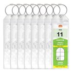 SWATOM Cruise Luggage Tags PVC Holders Royal Caribbean & Celebrity 2023 & 2024 Waterproof-Clear Luggage Tag-Zip Seal-Etag Bag with Steel Loops 8 PCS (Narrow 7.9x2.5'')