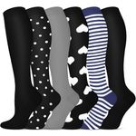 Graduated Medical Compression Socks for Women&Men 20-30mmhg Knee High Sock (Multicoloured 11A, Small/Medium)