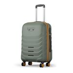 Safari Crescent 8 Wheels 66cm Medium Check-in Trolley Bag Hard Case Polycarbonate 360 Degree Wheeling System Luggage, Travel Bag, Suitcase for Travel, Trolley Bags for Travel, Thyme Green