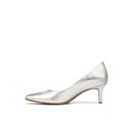 Naturalizer Women's Everly Pointed Toe Low Heel Stiletto Pump, Silver Leather, 8.5