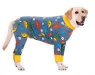 BT Bear Large Dog Clothes, Elastic Pet Onesie Clothes Protect Joints Anti-hair Anti Licking, Wound Protection Pet Pajamas Jumpsuit For Medium Large Dogs (6XL, Navy Blue)