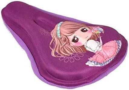 AISHEMI Soft Child Bike Saddle Gel Seat Cushion Pad Breathable Cycling Kids Bicycle Saddle Cover 9"x6" for Most Children Bicycle Tricycle Banlance Bike (Purple)