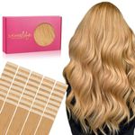 WENNALIFE Tape in Hair Extensions Human Hair 40pcs 100g 16 inch Strawberry Blonde Real Human Hair Extensions for Women Hair Extensions Tape for Women Rallonge Cheveux Humain Naturel