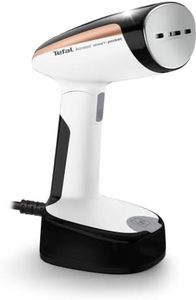 Tefal Access Steam Pocket Handheld Clothes Steamer, Ultra-Compact Design, Foldable Head, 15-Second Ready, 1300W, Steam Output up to 20g/min, Lightweight, DT3052G0, Black & White & Rose Gold