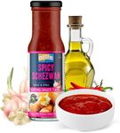 Ashoka Spicy Schezwan Sauce | Premium Olive Oil Hot Sauce | No Artificial Colors | Vegan Sauce | Gluten-Free Chili & Garlic Blend | Kosher Certified | Original Indian Cuisine 1932 | 220 Grams